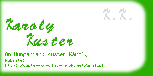 karoly kuster business card